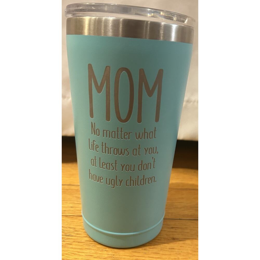 Sodilly 16 oz Teal Mom Tumbler